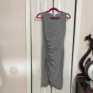 Bar III Heather Gray Ruched Mini Dress